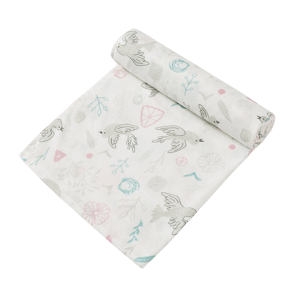 2 Layer Muslin Blanket - Cheerful Birds - come in a 2 Pack