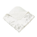 4 Layer Muslin Blanket - Light Grey Lilies