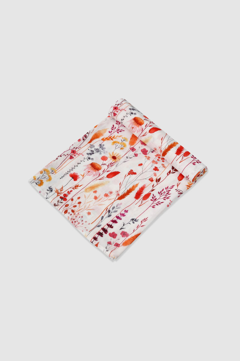 2 Layer Muslin Blanket - Autumn Flowers - come in a 2 Pack